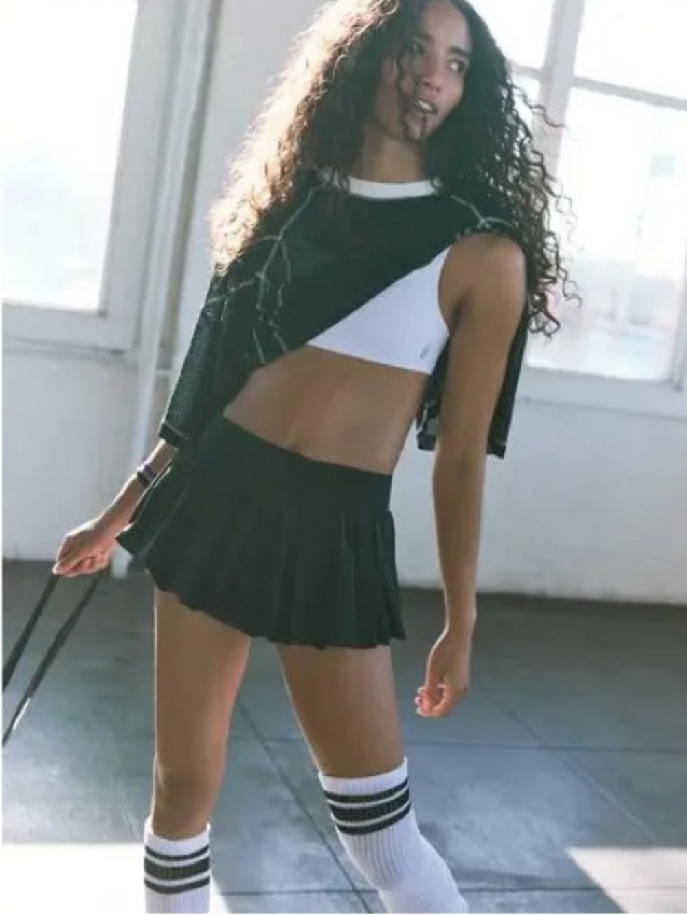 Nwt FP Movement by Free People Black Athletic Skort “dance all day” sz S